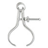 L.S. Starrett 51305 275 Series Toolmakers Spring Type Caliper and Divider, 0 to 3 in, Solid Nut, Round Leg