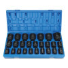 Grey Pneumatic 8026M Impact Socket Set, 3/4 in Dr, Metric, 6-point, 19 mm to 50 mm, 26-Pc STD Length