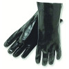 MCR Safety 6300 Economy Dipped PVC Gloves, Large 14 in, Black