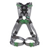 MSA 10195076 V-FIT Full-Body Harness, Back/Shoulder D-Rings, Super XL, QC Chest/Leg Strap Buckles, Shoulder Padding