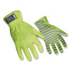 RINGERS R307-10 Traffic Control Gloves, RINGERS F3 Technology, Size 10, Yellow with Reflective Strips