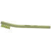 Weiler 44189 Small Hand Scratch Brush, 7-1/2 in, 3 X 7 Rows, Brass Wire, Curved Wood Handle
