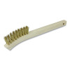 Weiler 95014 Small Hand Scratch Brushes, 8-3/4 in L, 2 X 9 Rows, Brass Wire, Curved Wood Handle