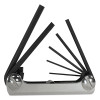 Eklind Tool 21171 Metric Fold-Up Hex Key Set, 7 per Fold-Up, Hex Tip, Metric, Short