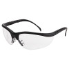 MCR Safety KD110AF Klondike KD1 Series Protective Eyewear, Clear Polycarbonate Lens, UV-AF Anti-Fog, Black Nylon Frame