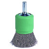 Weiler 11016 Model EBA-22-P Coated Cup Crimped Wire Solid End Brush Stainless Steel 1 In x 0.006 In Wire 22000 RPM