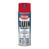 Krylon A03911004 Quik-Mark APWA Water-Based Inverted Marking Paint, 17 oz Cap Vol, 20 oz Aerosol Can, Brilliant Red
