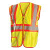 OccuNomix LUXSSCLC2ZY3X Class 2 Surveyor Style Solid Vests with 3M Scotchlite Reflective Tape, 3X-Large, Hi-Vis Yellow
