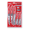 Milwaukee 49-22-5505 Carbide Tooth Sawzall Blade Set 5-Piece Mixed Cutting