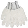 MCR Safety 9402KM Terrycloth Reversible Work Gloves, Small, Natural, Striped Knit-Wrist Cuff, 18 oz Cotton/Polyester