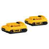 DeWalt DCB2032 MAX* Cordless Tool Battery, 20 V, Lithium-ion, 2.0 Ah, 2 PK