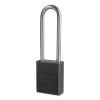 American Lock A1107BLK Solid Aluminum Safety Lockout Padlock 1/4" Dia x 3" L x 3/4" W Black Single