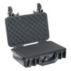 Pelican 1170000110 Protector Case, 0.12 ft, 11.64 in L x 8.34 in W x 3.78 in H, Black, with Foam