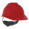MSA 10034022 V-Gard Vented Hard Hat Cap Red with Fas-Trac III 4-Point Suspension