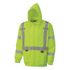 Pioneer V1060461U2XL 6924AU/6925AU Hi-Viz Safety Polyester Fleece Hoodie, Zipper Front, 2X-Large, Yellow/Green