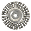 Weiler 08954 Roughneck Stringer Bead Wheel, 4 in Dia, .02 in Wire, 1/2-3/8 in Arbor