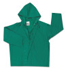 MCR Safety 388JHXL 388JH Dominator Hooded Rain Jacket, 0.42 mm, PVC/Hi-tensile Poly/PVC, Green, X-Large