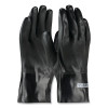 PIP 58-8120DD ProCoat Premium PVC Dipped Gloves with Rough Sandy Finish, 10 in/Mens, Black