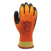SHOWA 406M07 406 Water-Repellent Gloves, Dual Natural Rubber Latex Coating, Medium, Black/Orange