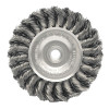 Weiler 08064 Standard Twist Knot Wire Wheel, 4 in D x 1/2 in W, .02 Steel, 1/2-3/8 Arbor Hole
