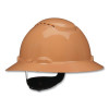 3M H-811SFV-UV Full Brim Hard Hat Vented 4-Point Ratchet Tan UV Indicator