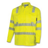 Oberon ZFI506 Flame Resistant Hi-Vis Button Up Shirt 7.5 Oz 88/12 Yellow X-Large