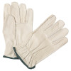 Anchor Brand 990IM Quality Grain Cowhide Leather Driver Gloves, Medium, Unlined, Natural, Shirred Elastic Back
