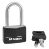 Master Lock 141DLF Covered Solid Body Padlock, 1/4 in Diam., 1 1/2 in L x 13/16 in W, Black