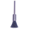 Weiler 26108 Miniature Wire End Brush, Stainless Steel, 1/4 in Brush dia, 0.005 in Bristle dia, 1-1/4 in Stem L, 37000 rpm