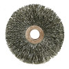 Weiler 15573 Model C-3 Copper Center Crimped Wire Wheel 3 In x 5/8 In 0.014 In Steel 1/2 In to 3/8 In Arbor