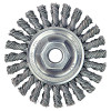 Weiler 13276 Cable Twist Knot Wire Wheel, 4 in dia x 1/4 in W, 0.020 in Stainless Steel Wire, 20000 RPM