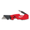 Milwaukee Tool 48-22-1505 Fastback Utility Knife, 8.75 in L, Straight/Steel Blade, Plastic Handle, Red, 6-in-1