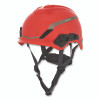 MSA 10194792 V-Gard H1 Safety Helmet, Fas-Trac III Pivot Ratchet, Novent, Red