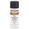 Rust-Oleum 7776830 Stops Rust Protective Enamel Spray Paint, 12 oz, Aerosol Can, Black, Flat Finish