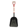 RAZOR-BACK 53117 Steel Scoops, 17 in x 14 in Blade, 27 in White Ash Steel D-Grip Handle