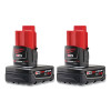Milwaukee Tool 48-11-2412 M12 REDLITHIUM XC Battery Pack, 12V Voltage, High Capacity