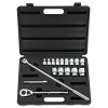 Stanley 85425 Socket Set, 17-Pc, 1/2 in, 12-point, SAE