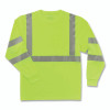 Ergodyne 21705 GloWear 8391 Type R Class 3 Long Sleeve T-Shirt, Polyester Breathable Knit, Hi-Vis Lime, X-Large