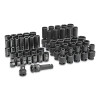 GEARWRENCH 89092 Impact Socket Set, 3/8 in Dr, 6-point, Metric, 8 mm to 19 mm, 51-Pc Deep/Standard Lengths, Incl Blow Mold Case