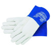 MCR Safety 4850XL Blue Beast Leather Welding Gloves, Premium Grain Goatskin Leather, X-Large, Blue/White,  4.5 in cuff