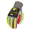 RINGERS 065G-08 Cut-Resistant Impact Gloves, Size 8, Red/Gray/Black/Blue/Hi-vis Lime