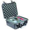 Pelican 1400000110 Protector Case, 0.31 ft, 13.37 in L x 11.62 in W x 6 in D, Black, with Foam