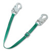 MSA 10201454 V-SERIES Restraint Lanyard, Adjustable Web, 3 ft L, 36C, Small Steel Snaphooks, Single, 400 lb