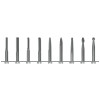 Cle-Line C17762 1/4 Inch SA-1 SC-1 SF-1 Single-Cut Carbide Burr Set Steel Shank