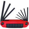 Eklind Tool 25911 Ergo-Fold Hex Key Set, 9 per set, Hex Tip, Inch