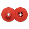 3M 7100258731 Ribbed Disc Back-Up Pad, 88655, 4.5 in dia, 13300 RPM, Extra Hard, Red