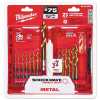 Milwaukee 48-89-4631 SHOCKWAVE Red Helix Titanium Drill Bit Set 23-Piece 1/16 Inch to 3/8 Inch