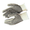 MCR Safety 9660LM PVC Dot String Knit Gloves, Large, Natural/Black PVC Dots