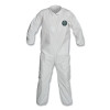 DuPont ProShield NB125SWHXL002500 ProShield 50 Collared Coveralls with Elastic Wrists/Ankles, White, X-Large