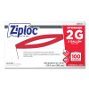 Ziploc 682253 Double Zipper Storage Bag, 2 gal, 100/Box